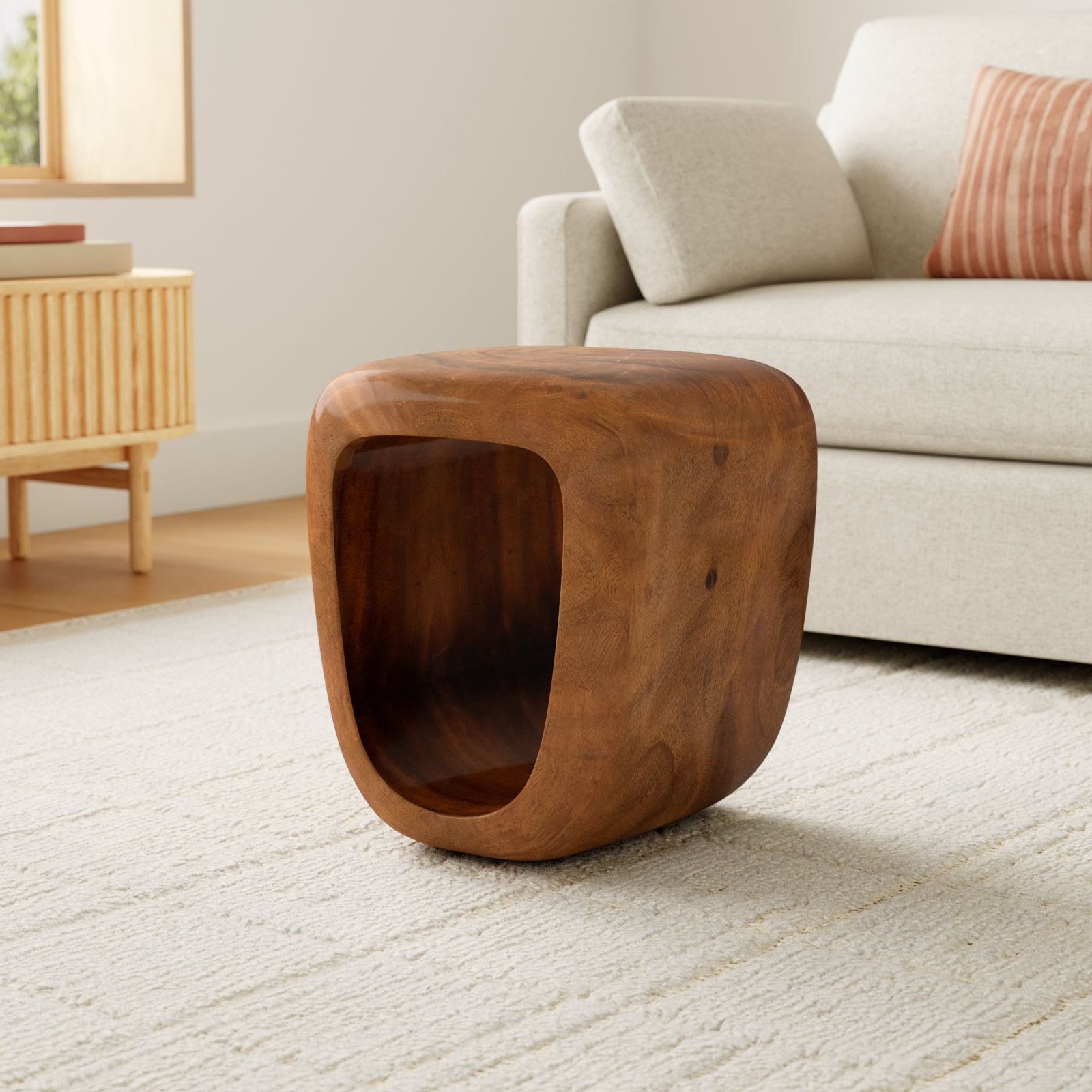 Alpine Solid Wood Accent Stool