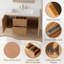 Meuble-lavabo mural simple 47,24 po avec panneau en bois aggloméré et finition grain de bois