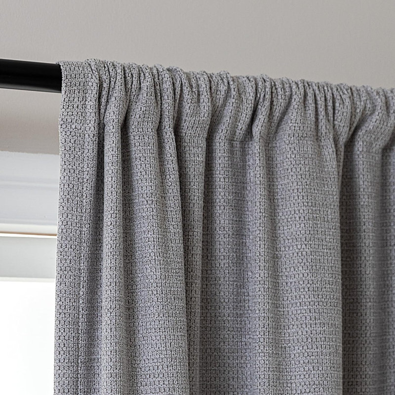  Blackout Magnetic Curtains(Set of 2), 52" W x 84" L, Medium Gray