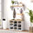 2-In-1 Coat Rack Shoe Bench Set, 9 Pair Shoe Storage Cabinet Rack With Hall Tree