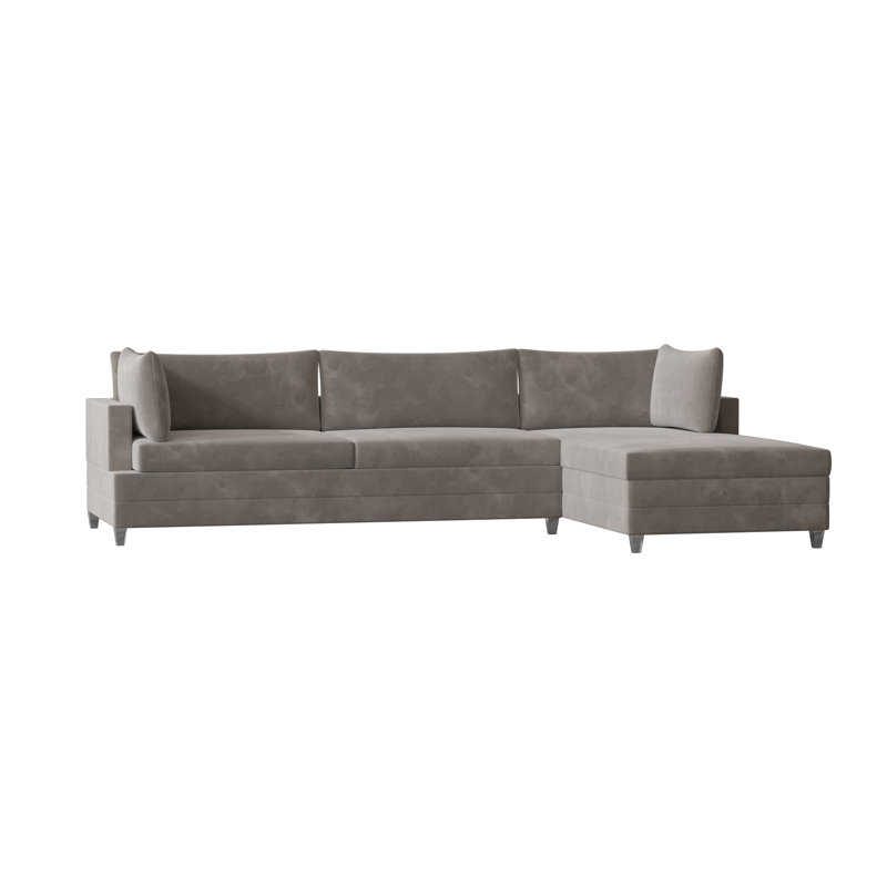 Todd Chaise Sectional, Antique White, Bella Granite