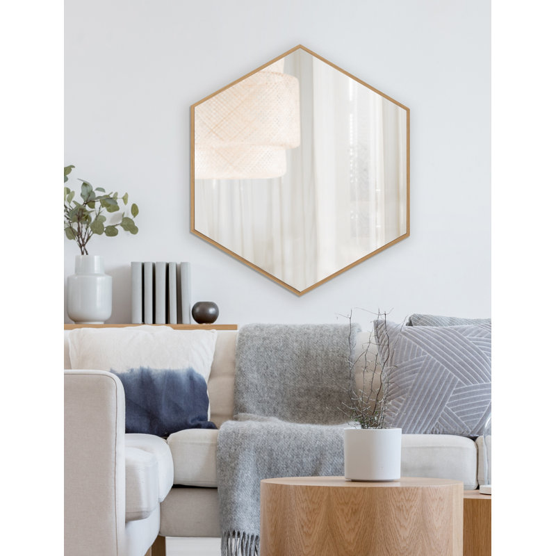 Miroir décoratif Logsdon, Naturel, 25 po x 22 po