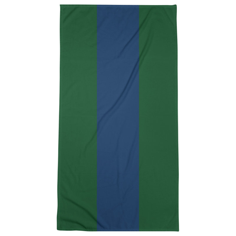 Lightweight Beach Towel, Green/Navy/Green