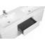 Meuble-lavabo flottant de 60 po avec lavabo double en résine et tiroirs à fermeture en douceur, solution de rangement murale moderne en blanc brillant