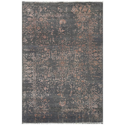 One-of-a-Kind Rectangle 6' x 8'11" in Black/Copper