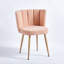 Chaise de salle à manger moderne (ensemble de 2) avec pieds en tube de fer, coussins à poils courts et dossier confortable, café, structure simple.