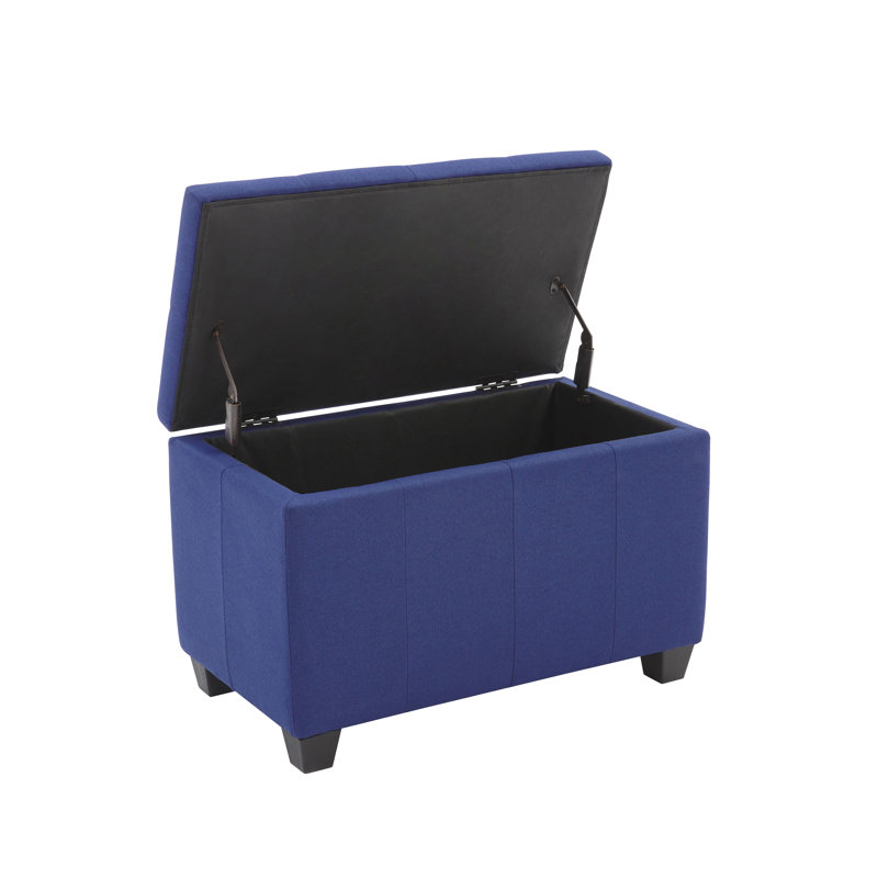 Vivi Fabric Flip Top Storage Bench, Blue
