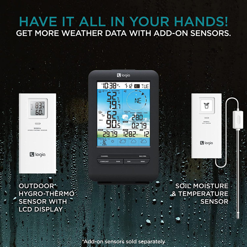 Logia 7-in-1 Wireless Weather Station with Solar Sensor and Wi-Fi