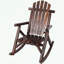 Wooden Patio Rocking Chair with Tall Backrest-697201576