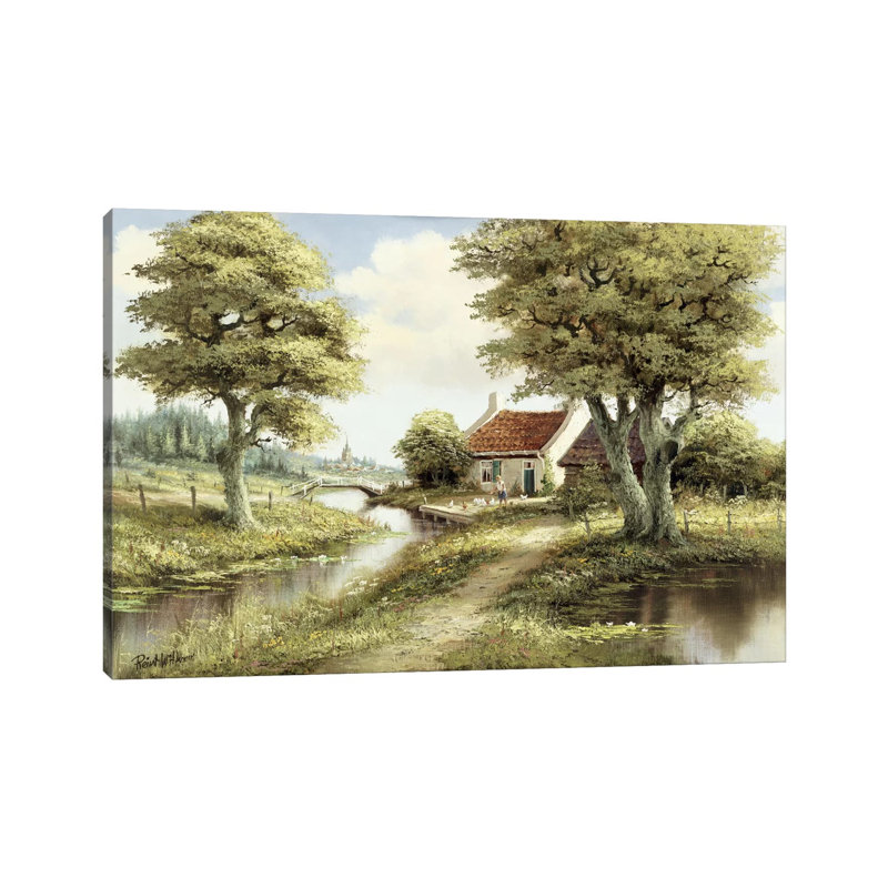 Dutch Country Scene III by Reint Withaar - Wrapped Canvas Gallery-Wrapped Canvas Giclée, 20.32 cm H x 30.48 cm W