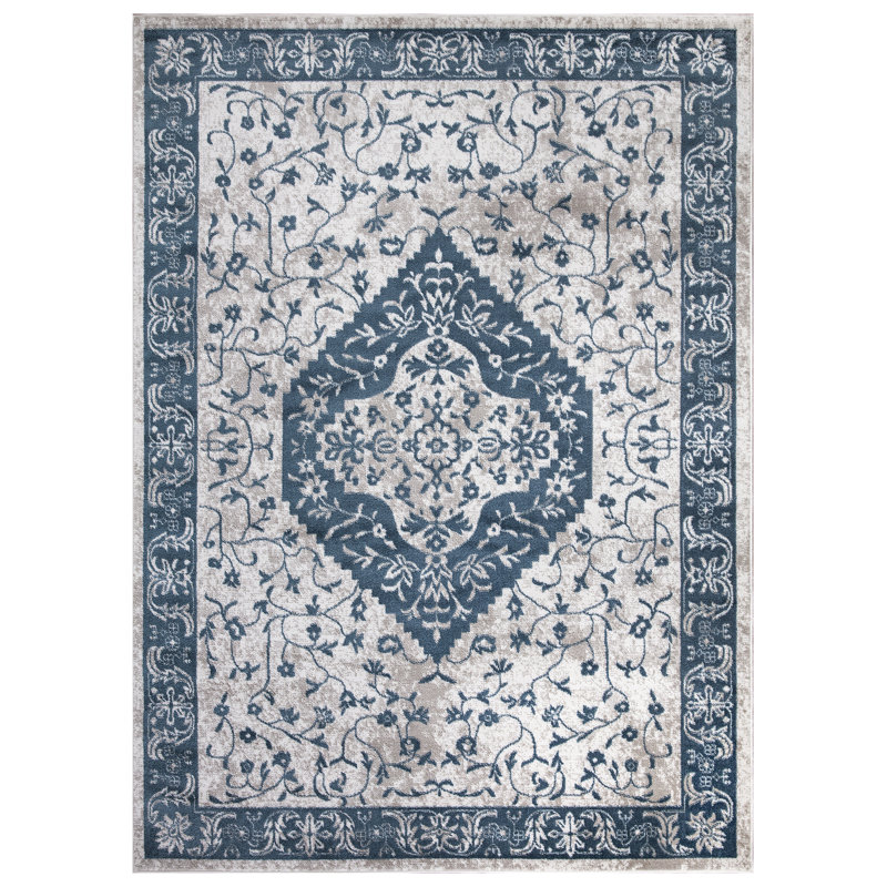 Elmsall Moroccan Indoor Rug, Rectangle 6'7" x 9'3"
