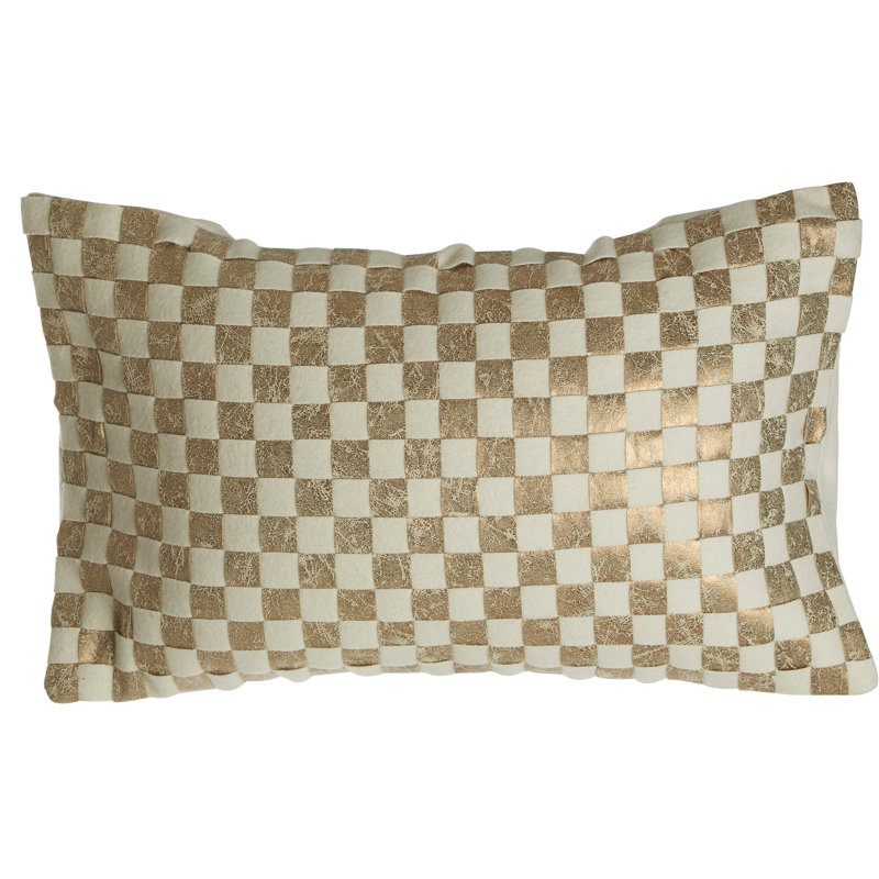 Almandine Rectangular Throw Cushion, Ivory/Gold