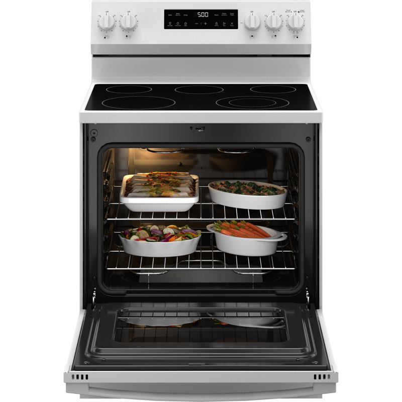 GE® 30" Free-Standing Electric Range, White
