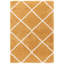 Tapis géométrique doré / ivoire Arauz-949948876