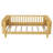 Low Profile Kids Platform Bed with Safety Rails, Removable Guardrail Toddler Bed Frame, Wood Slat Support, Natural, Twin-1292489133-1292489132