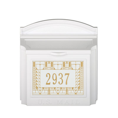 Package: Wall Mailbox /w/ Frank Lloyd Wright Tree Of Life Plaque Personalized