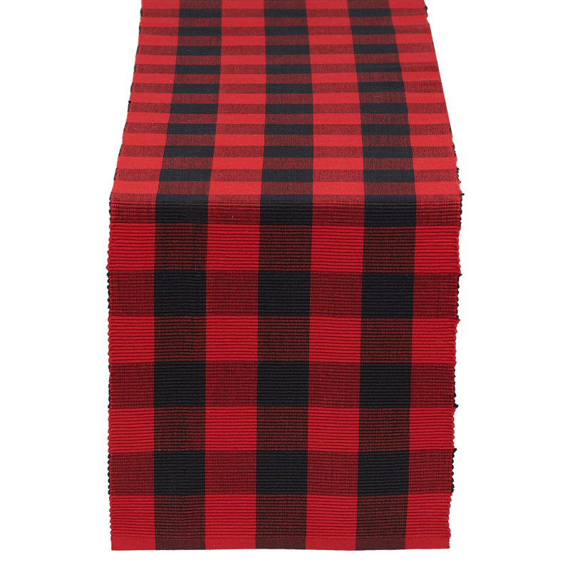  Buffalo Check 13x72 Ribbed Table Runner