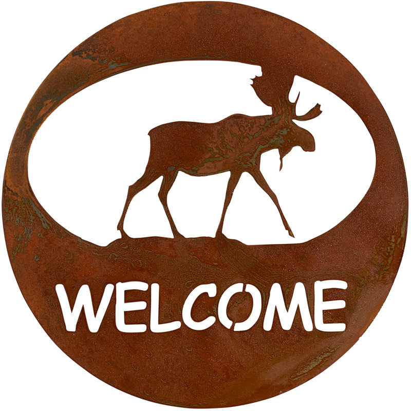 Cercle de bienvenue orignal, Patine rouillée naturelle