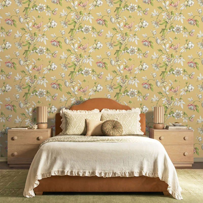 Rouleau de toile Passion Flower, Marron clair, 60.77 sq. ft