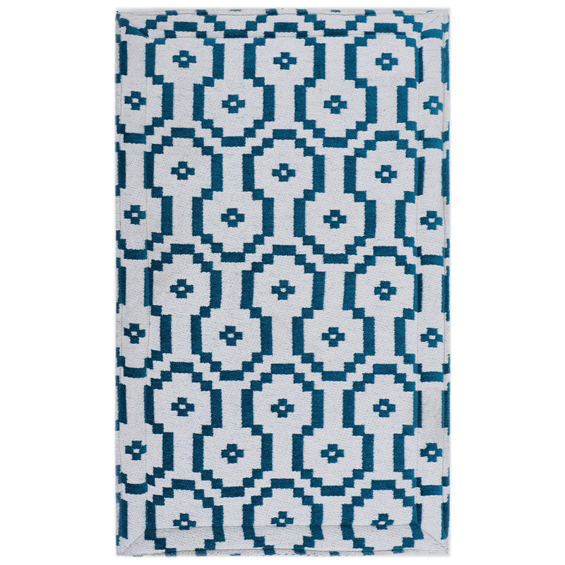 Ahna Geometric Polyester Anti-Fatigue Kitchen Mat