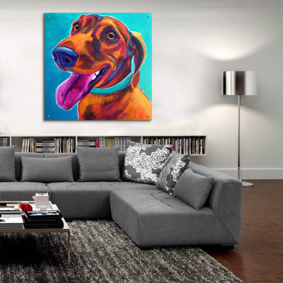 «Dachshund - Turquoise» par Dawg Painter