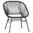 Ava-Sophia 2 - Person Wicker Patio Dining Set with Round Table