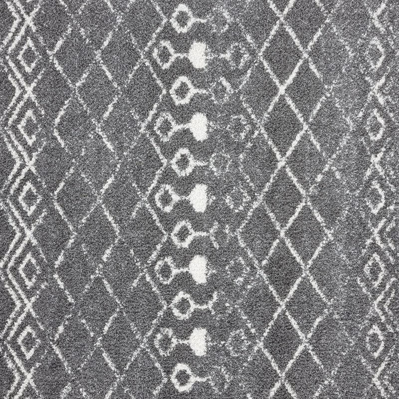 Tapis gris Vicente, Rond 5 pi 3 po