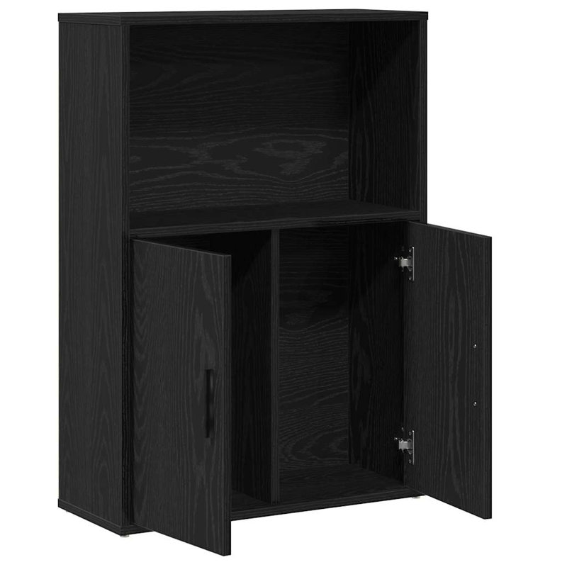 Shevetta 85cm H x 60cm W Bookcase, Black Oak