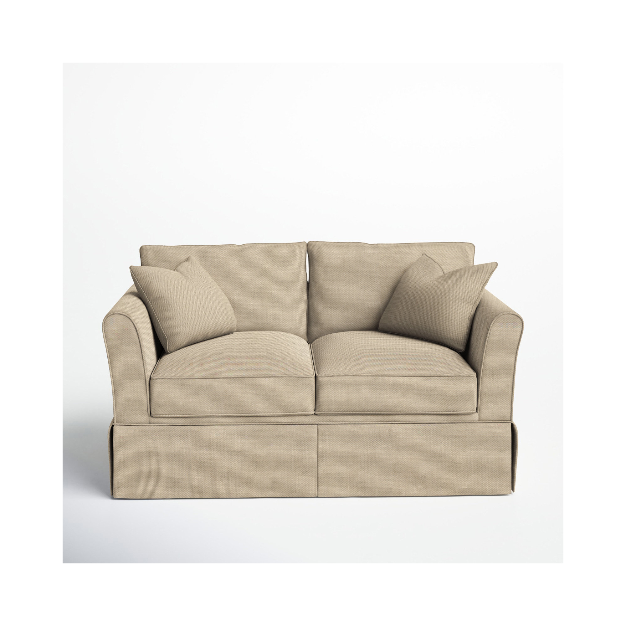 Shelby 60'' Upholstered Loveseat, Bayou Stone Canvas