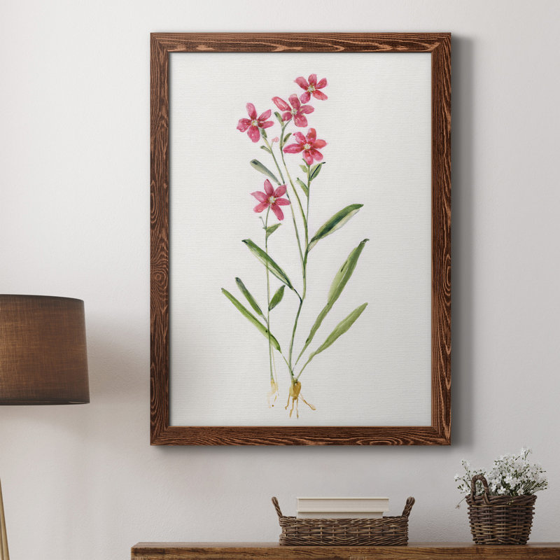 Toile encadrée délicate rose II - de qualité supérieure - prête à être accrochée, Érable, H 24 po x l 18 po x P 1,5 po