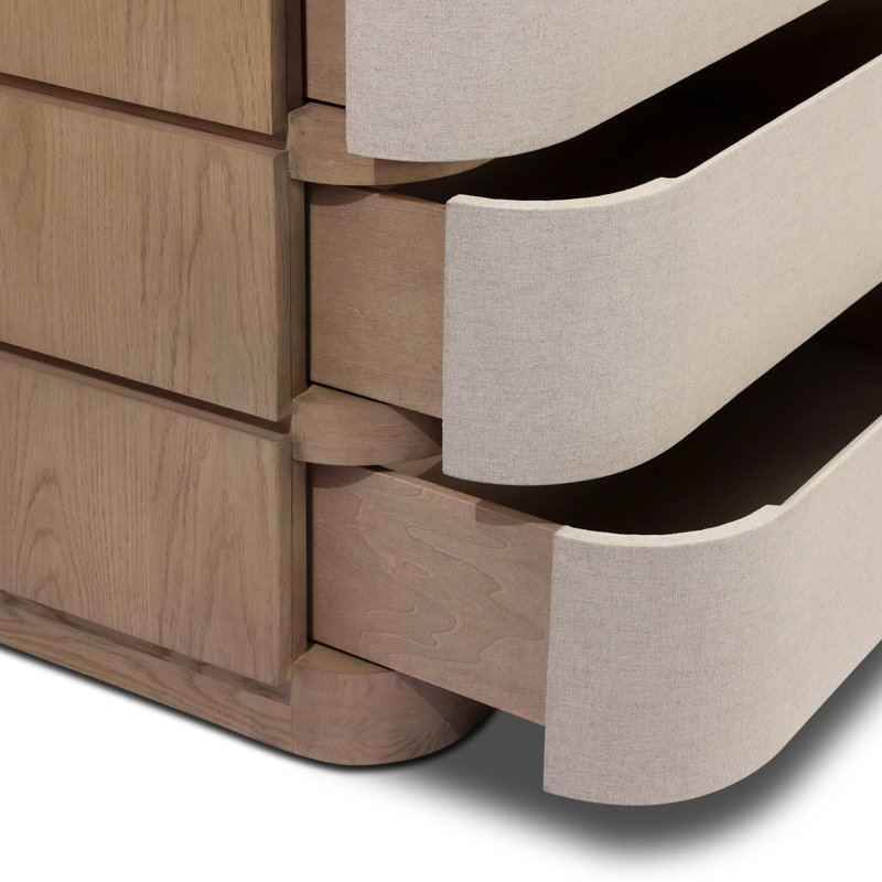 Mariella 6 Drawer Dresser-Beige Painted Linen
