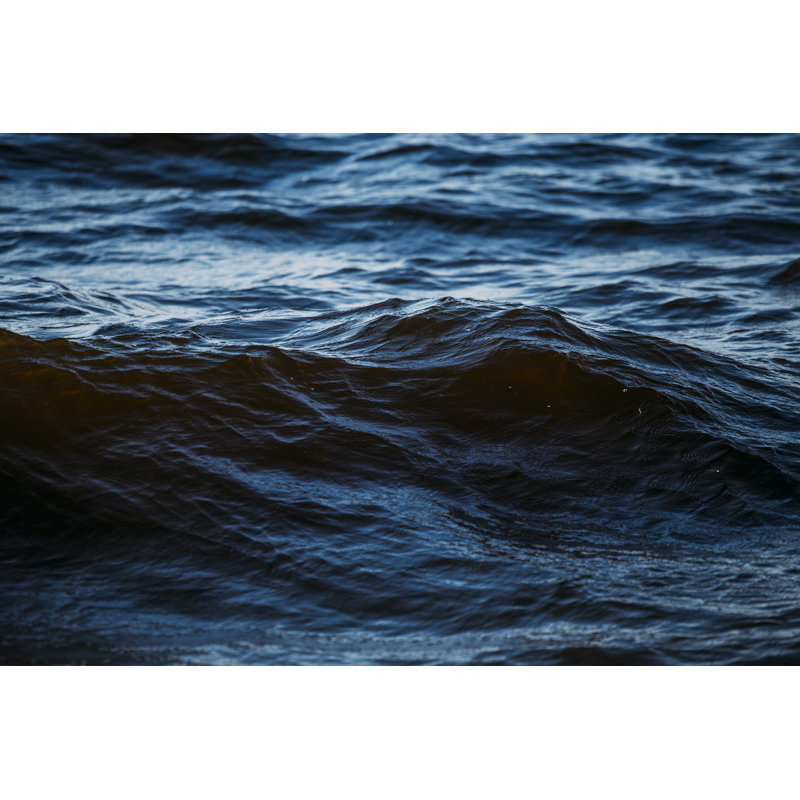 Vagues bleu foncé - impression sur toile tendue, H 8 po x l 12 po