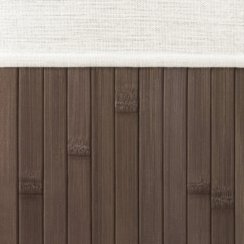 Bamboo Laundry Hamper, Dark Wood