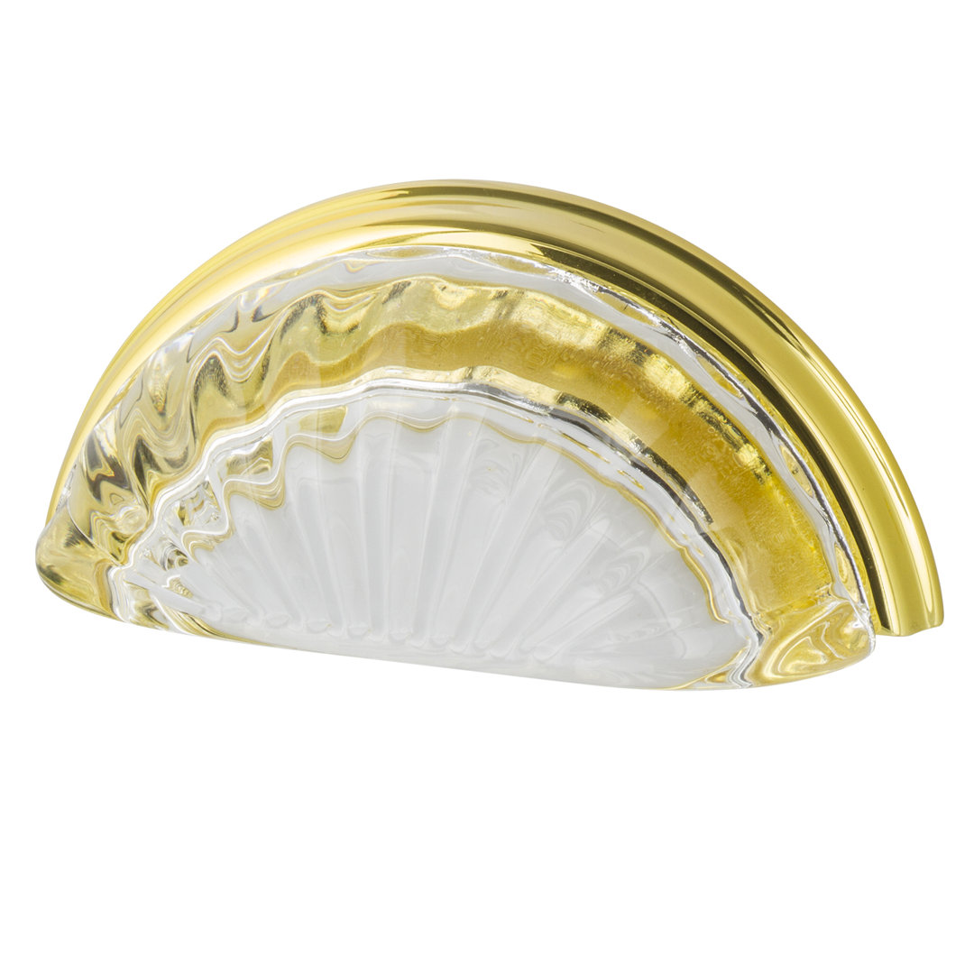 Nostalgic Warehouse Cup Pull Crystal Clear Fluted 3" on Center Nostalgic Warehouse 