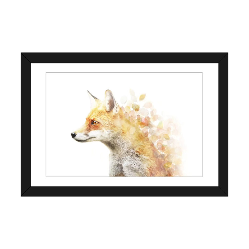 Winter Foxy par Emanuela Carratoni - Giclée sur toile tendue avec châssis, H 16 po x l 24 po x P 1 po, Blanc