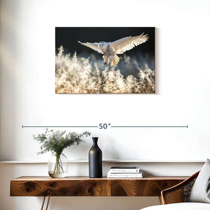 Snowy Owl Hunt, 20" H x 30" W