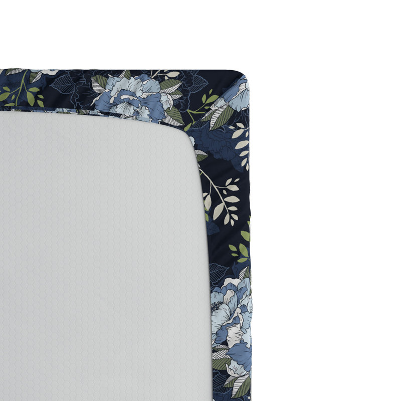 Microfiber Floral Fitted Sheet, Queen Fitted Sheet