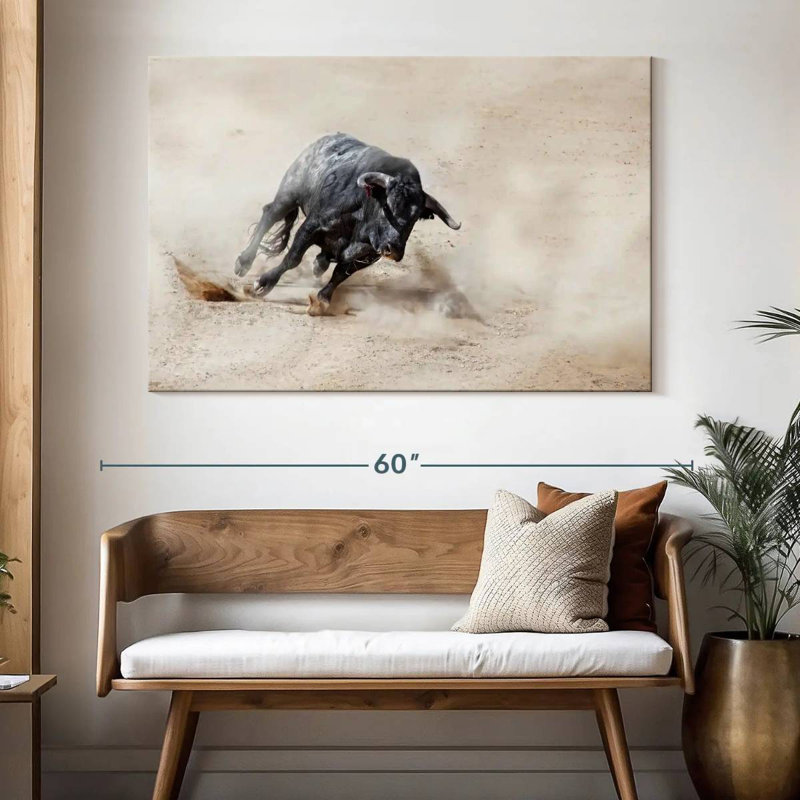 Brampt Charging Bull, 34" H x 51" W
