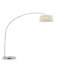 Lampe sur pied 84,5 po en métal avec finition argentée et abat-jour-2079282174