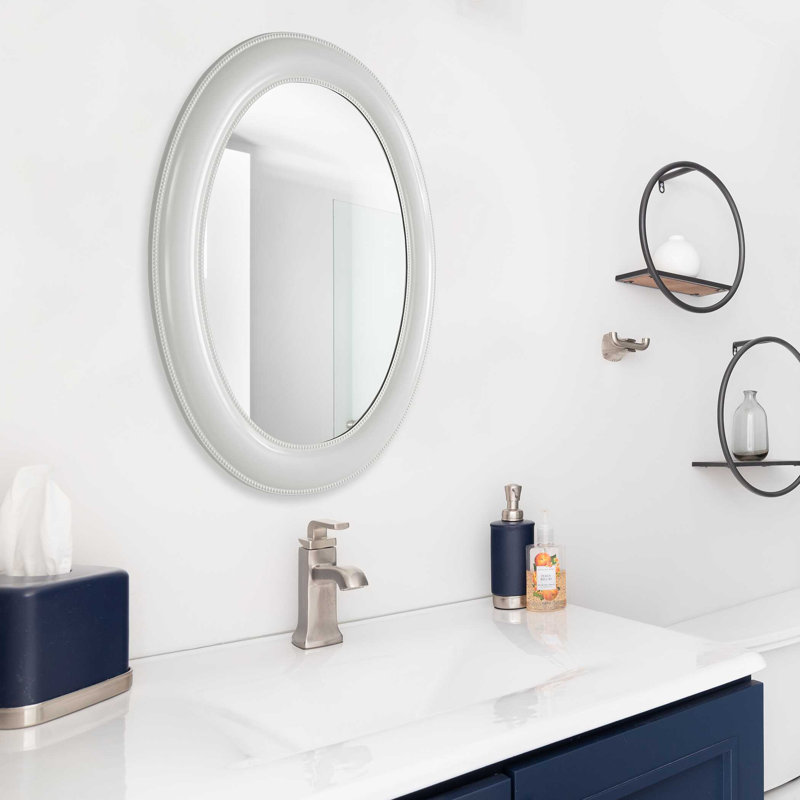 Miroir d'appoint Kimes, Blanc
