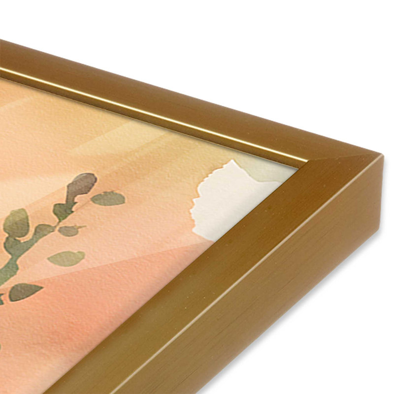 «Blossoms and Sunrise Glow Print», H 12,25 po x l 15,25 po, Doré