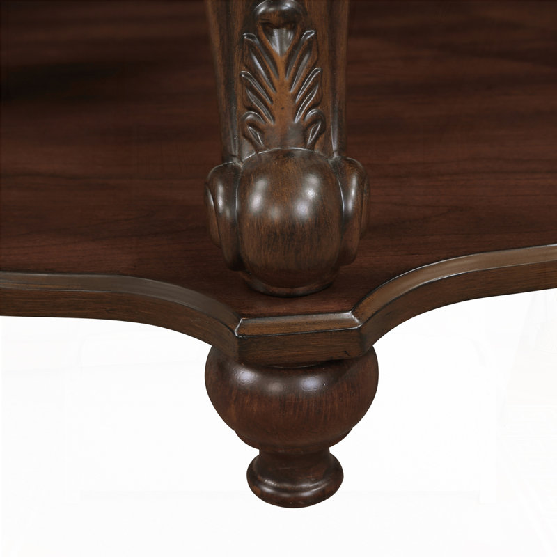 Ensemble de tables basses avec tablette en bois, Cerisier, Cerisier