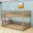 Wood Queen Over Queen Bunk Bed With Ladder And Guardrails, Splitable Into 2 Beds-1924913759