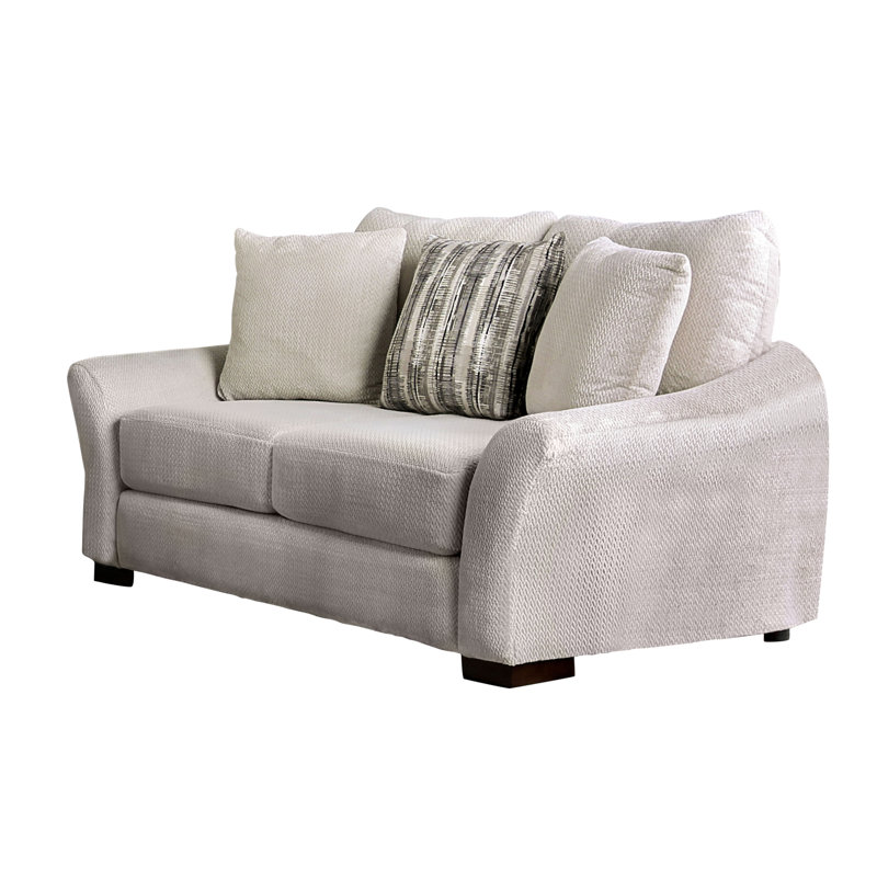 Causeuse à accoudoirs évasés 79 "avec coussins réversibles Isla, Polyester sable