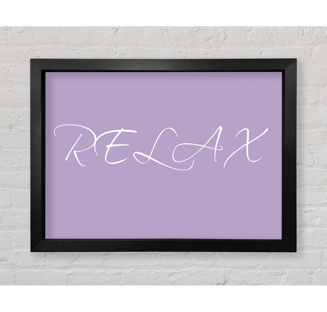 Badezimmer Zitat Relax Lilac - Druck