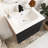 24" Wall Mounted Bathroom Vanity With Integrated Ceramic Sink-581508157