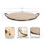 Plateau de service rond en travertin naturel