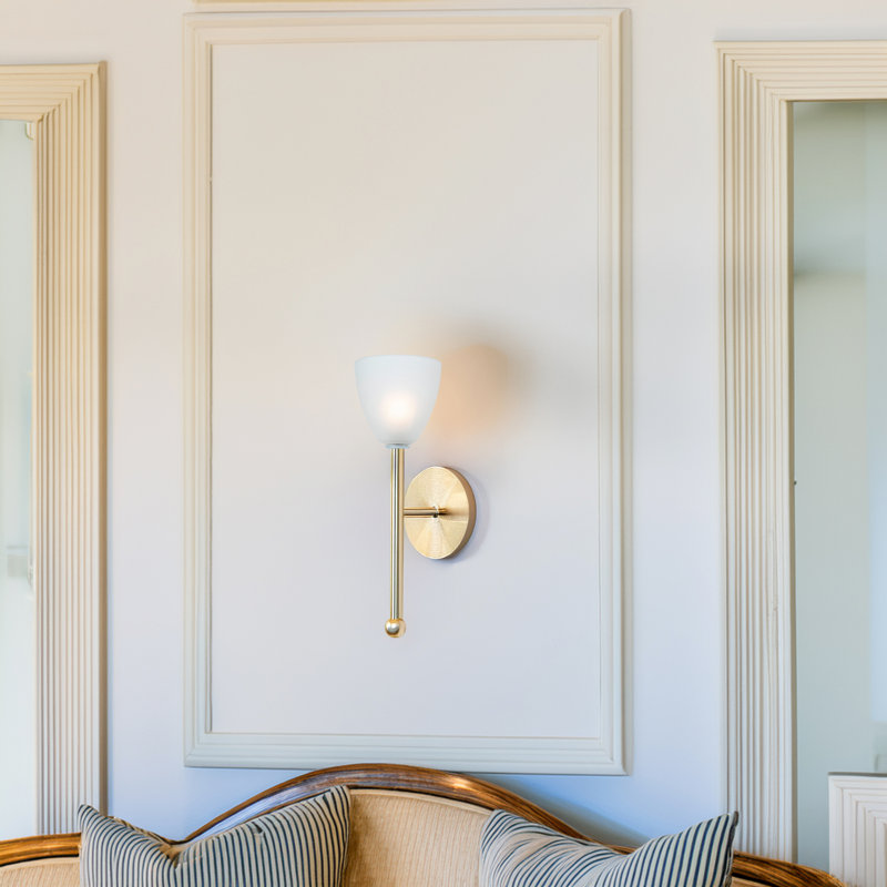 12cm H Glass Lamp Shade in White