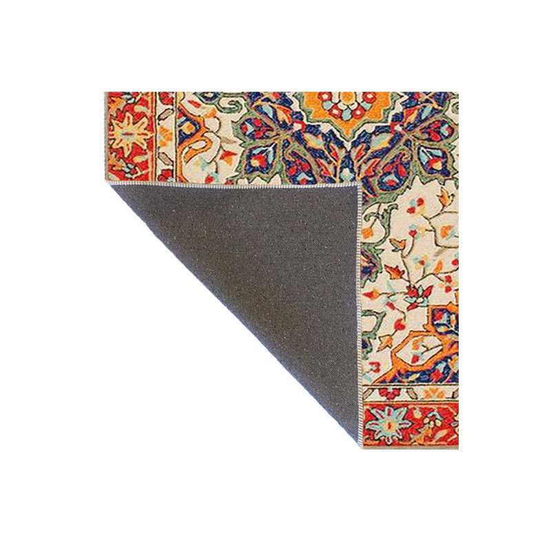 Tapis décoratif à motif tissé orange Orange, Sous-tapis rectangulaire de 3 pi 3 po x 4 pi 11 po