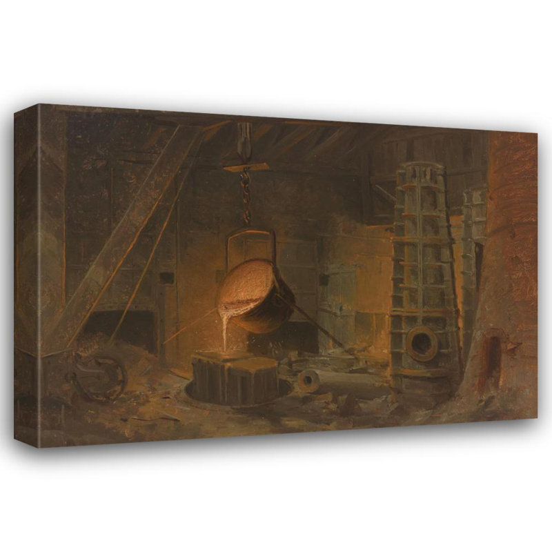 « West Point Foundry, Cold Spring, New York » par John Ferguson Weir - Tableau sur toile tendue sur châssis